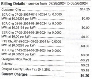 Baldwin City Solar Bill